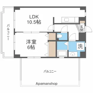 ファインエース姪浜Ⅱ【807号室】の間取り