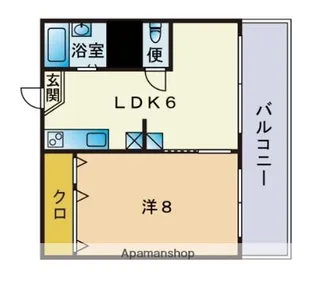 ホワイトプラザ百道【305号室】の間取り