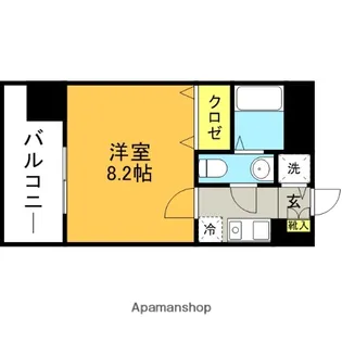 アイ.エム.ディ.ビュードーム【503号室】の間取り