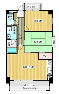 サンセーヌ百道【3階】の間取り