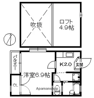 DEAR.FLAT姪浜【106号室】の間取り