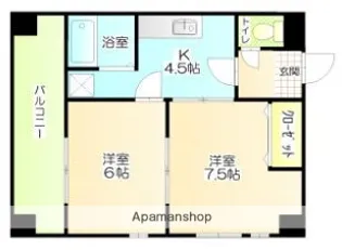 プリムヴェール【4階】の間取り