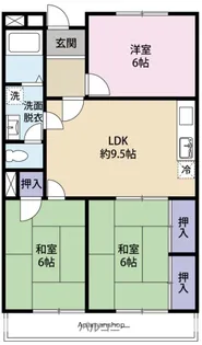 ジョイフル西新【503号室】の間取り