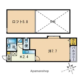 トルナーレ室見【102号室】の間取り