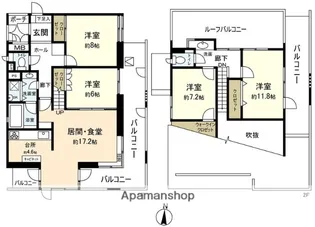 シーサイドももちアルティコートB館【502号室】の間取り