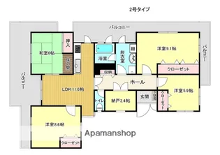 アーバンコート別府【202号室】の間取り