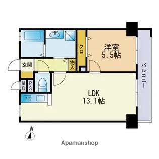 LA GRANDE大濠【201号室】の間取り