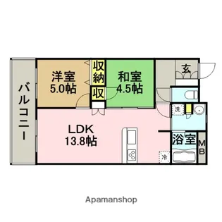 アメックス博多ワンオーツープレミアム【405号室】の間取り