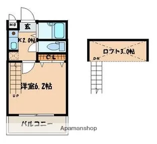 ピースフェイバー歯科大前【3階】の間取り