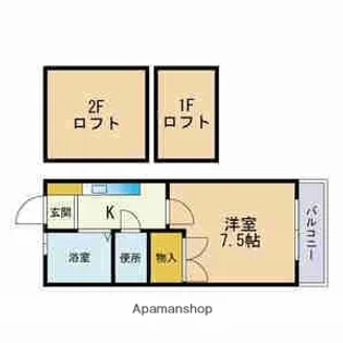 レポーズ福重【1階】の間取り