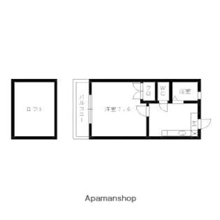 レポーズ福重【106号室】の間取り