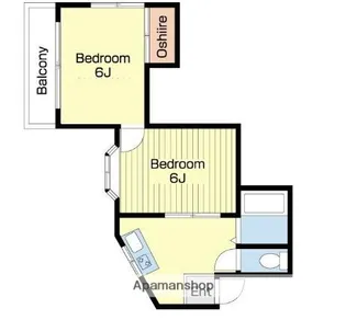 ライトコート荒江【201号室】の間取り