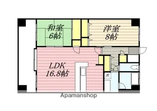ジニアルコート西新【2階】の間取り
