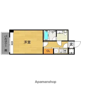 エステートモア鳥飼【408号室】の間取り