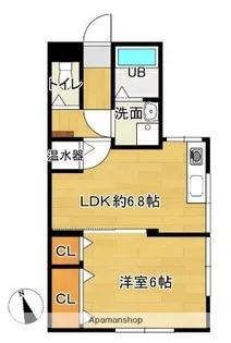 荒江コーポ【201号室】の間取り