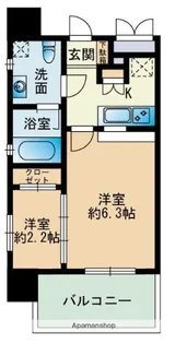 サニークレスト大濠公園【706号室】の間取り