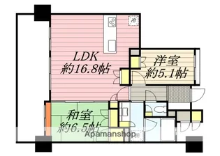 レジデンス百道【5階】の間取り