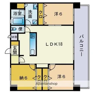 エコルクス高取【303号室】の間取り