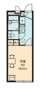 レオパレスラ プランタン【2階】の間取り