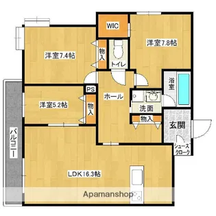 パインコート城西【2階】の間取り