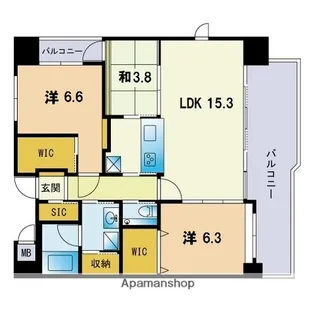 アクシオン大手門プレミアム【1101号室】の間取り