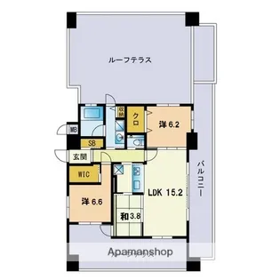 アクシオン大手門プレミアム【1501号室】の間取り