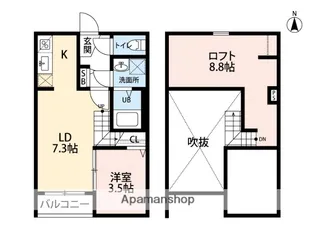 シエル次郎丸【202号室】の間取り