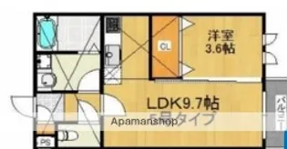 アンピオ次郎丸弐番館【2階】の間取り