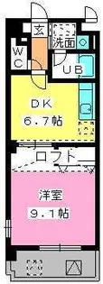 第5高島コーポ【6階】の間取り