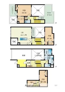 M.FLAT西新【105号室】の間取り