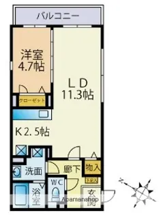 プリモ ソルジェンテⅡ【2階】の間取り