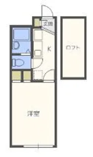 レオパレスパームヒルズA【2階】の間取り