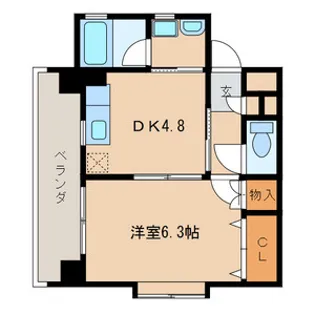 リヴィエール友泉亭【3階】の間取り