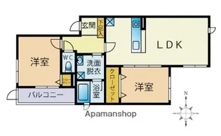 キーベル【102号室】の間取り