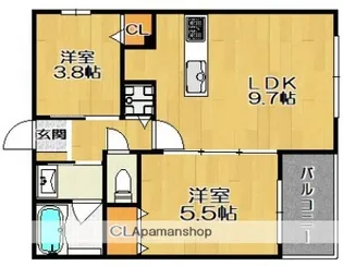 サクラテラス飯倉【302号室】の間取り