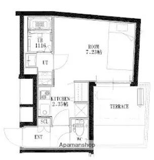 シュルーク アナーカ大濠【103号室】の間取り