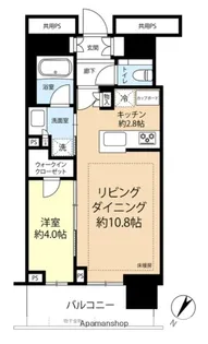 BRILLIATOWER西新【12階】の間取り