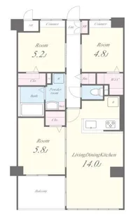APエルテージ地行【6階】の間取り