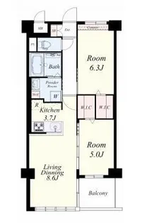 APエルテージ地行【3階】の間取り