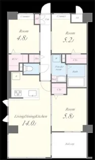 APエルテージ地行【4階】の間取り