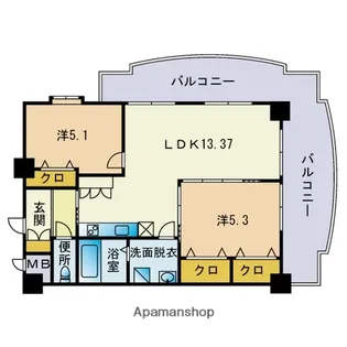 ヴァンベール・コート【703号室】の間取り
