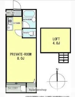ウエストハイツナラサキ【1階】の間取り