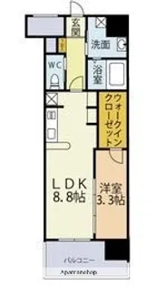 ブレス唐人町駅前【6階】の間取り