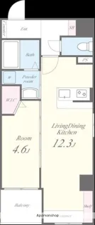 ル・パルテール大濠【503.号室】の間取り