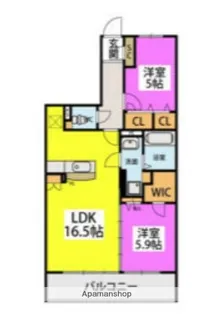 シエルエトワレ【202号室】の間取り