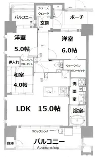 エイルマンション姪浜【3階】の間取り