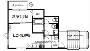 MOANA【101号室】の間取り