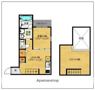 DREAMSTAGEBIJOU歯科大前(A棟)【101号室号室】の間取り