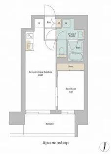 BRILLIA IST西新【1201号室】の間取り