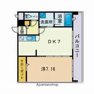 HF大濠レジデンスBAYSIDE【706号室】の間取り